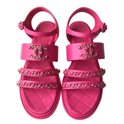 sandali a chanel 2018 rosa antivo|sandals in Chanel.